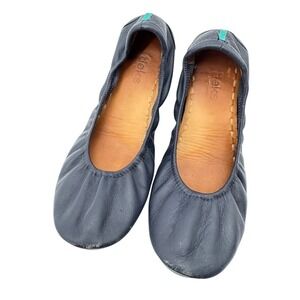Tieks by Gavrieli Navy Blue Leather Foldable Ballet Flats Womens Size 8 Italian